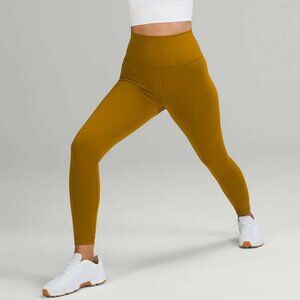 Lululemon Wunder Train High Rise Legging Womens 6 Gold Spice 25" Stretch Tight